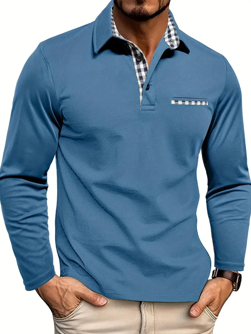 Charles | Polo Homme à Manches Longues Premium - Confort Doux, Élégance Moderne, Coupe Flatteuse