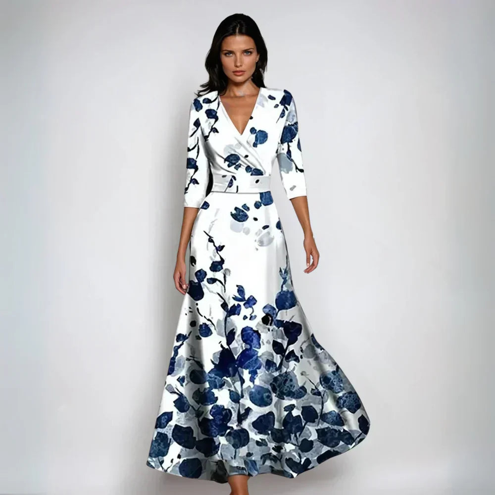 Isabella | Stilfuld Blomstret Omslagskjole