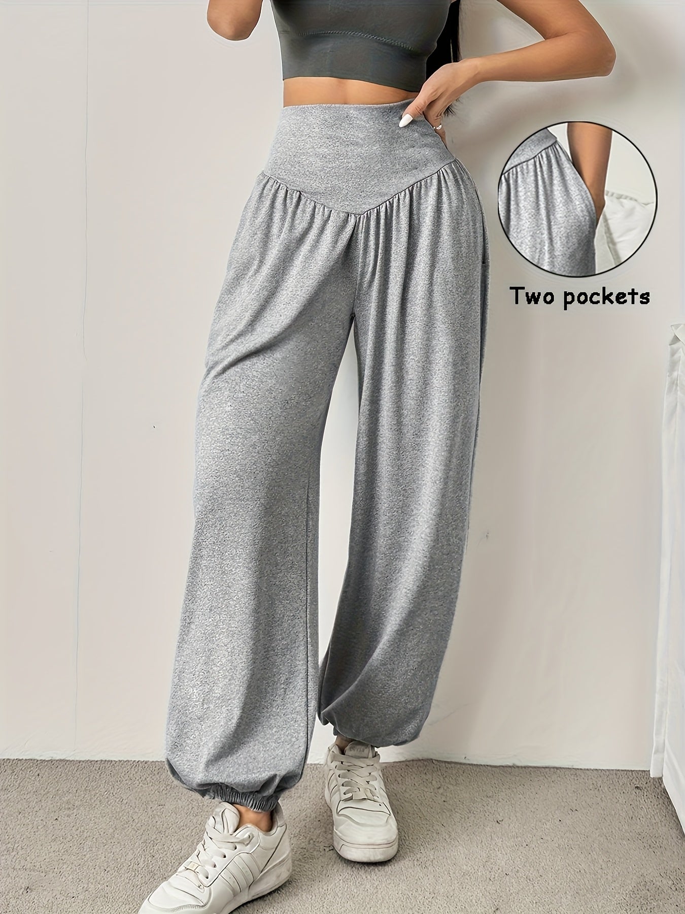 Mette™ | Højtaljede wide-leg joggers